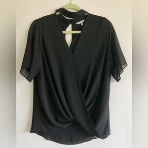 Black blouse w/ collar neck